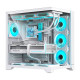 Hiditec H3 PRO Midi Tower Transparente, Blanco